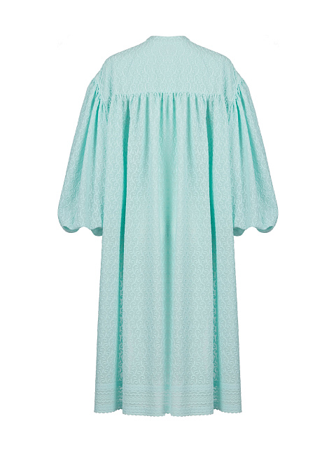 Mint Green Lace Cotton Shirt Dress, 2