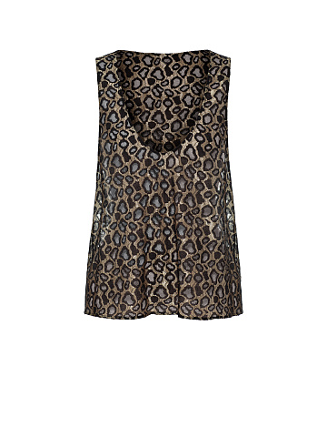 Gold and black leopard print top, 1