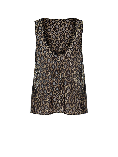 Gold and black leopard print top, 1