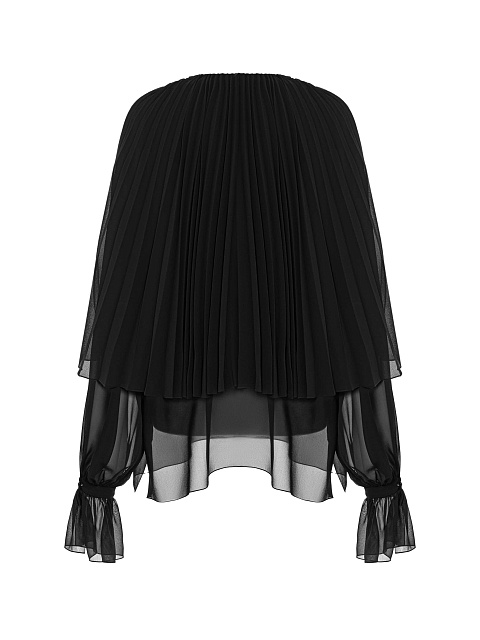 Black chiffon blouse, 4