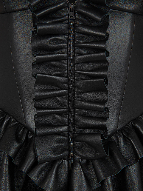 Black Leather Corset Top, 4