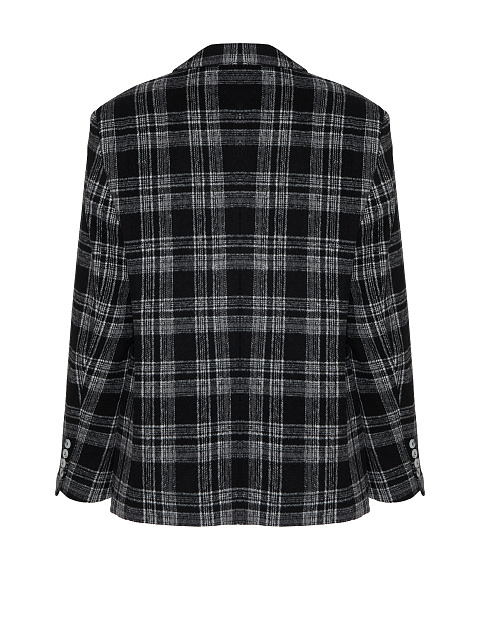 Black oversized blazer in white check, 2 Black oversized blazer in white check, 2
