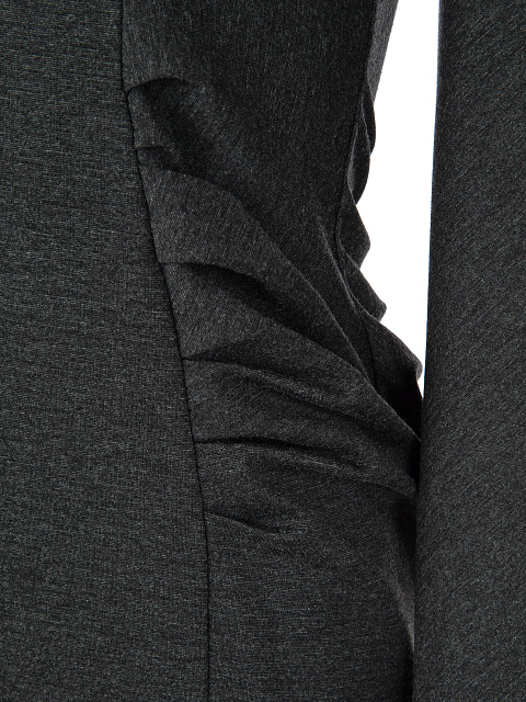 Dark Grey Rayon Midi Dress, 3