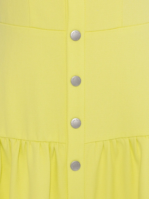 Yellow denim midi dress, 3 Yellow denim midi dress, 3
