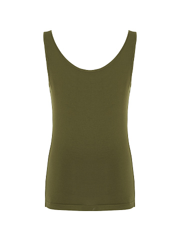 Green Rhinestones Jersey Tank Top, 2