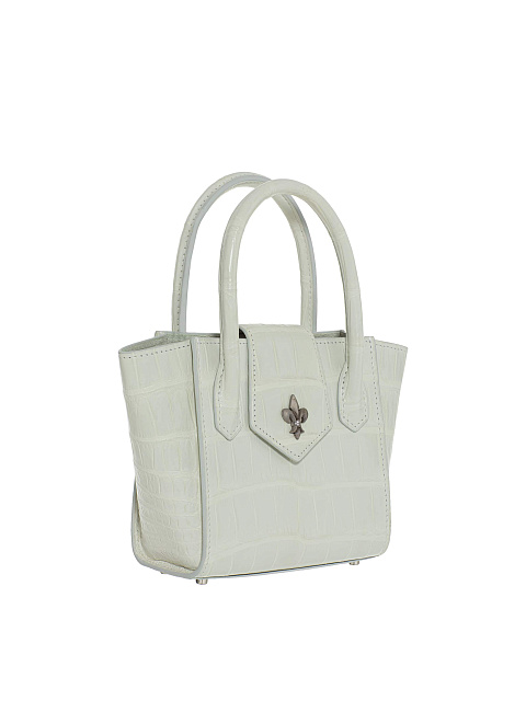 White crocodile leather bag, 2 White crocodile leather bag, 2