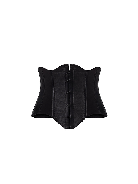 Black leather corset, 1 Black leather corset, 1