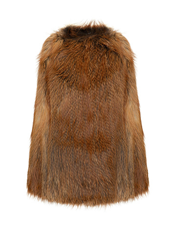 Fox fur poncho, 1