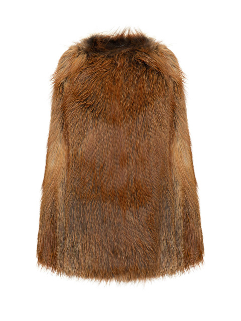 Fox fur poncho, 1