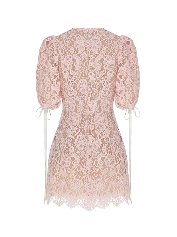 Light Pink Lace Mini Dress, 2