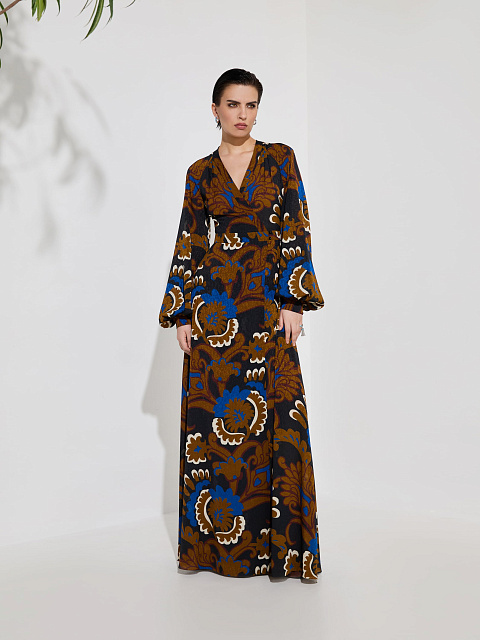 Brown floral-print maxi dress, 2 Brown floral-print maxi dress, 2