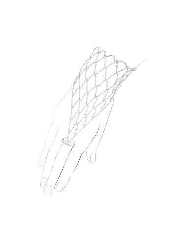 White Gold Diamond Slave Bracelet, 1