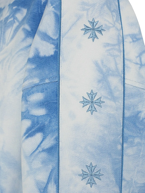 Light Blue Embroidered Tie-dye Cotton Tracksuit, 5 Light Blue Embroidered Tie-dye Cotton Tracksuit, 5