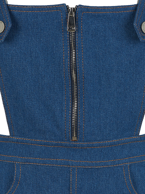 Blue Denim Suspender Skirt, 3 Blue Denim Suspender Skirt, 3