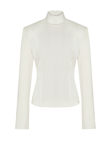 Ivory silk blouse, 1