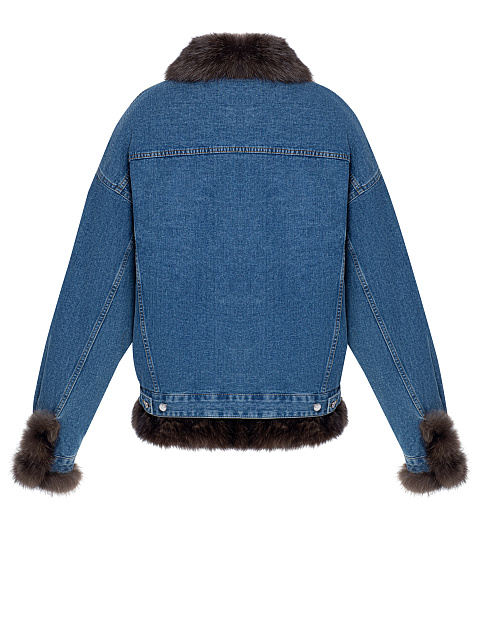 Blue Denim & Sable Fur Jacket, 2 Blue Denim & Sable Fur Jacket, 2