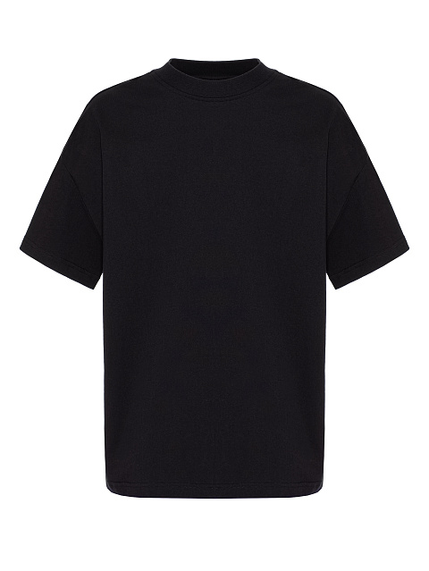Men's Black Back Print Cotton T-shirt, 1