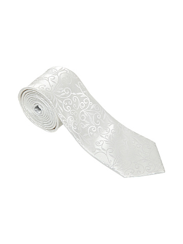 White Floral Pattern Tie, 2