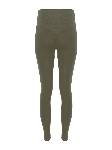 Khaki Jersey Leggings, 2