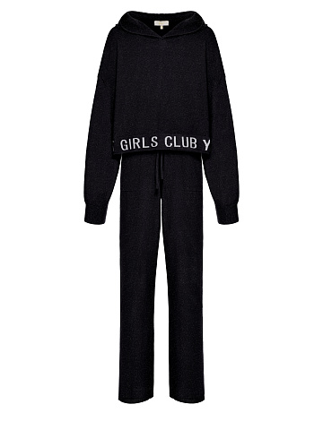 Black "Hot Girls Club" Jersey Suit, 1