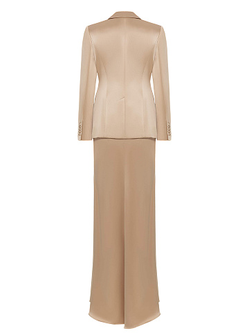 Beige silk three-piece suit, 2