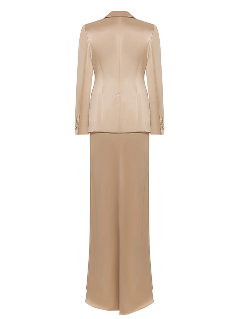 Beige silk three-piece suit, 2 Beige silk three-piece suit, 2