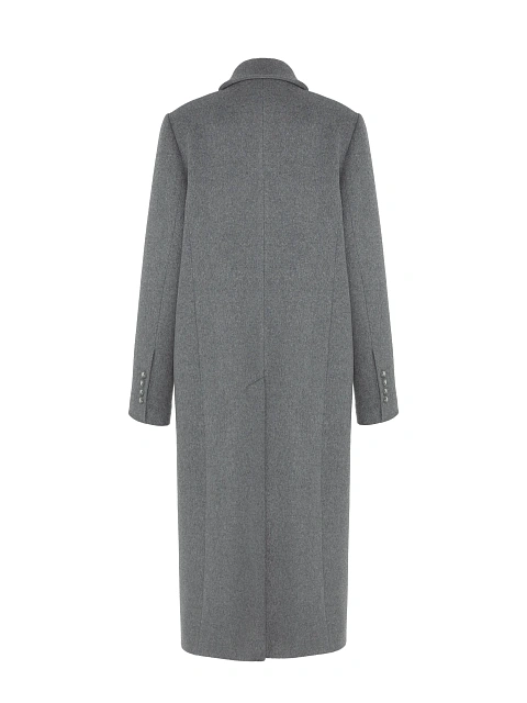Grey Striped Double-breasted Coat, 2 Grey Striped Double-breasted Coat, 2