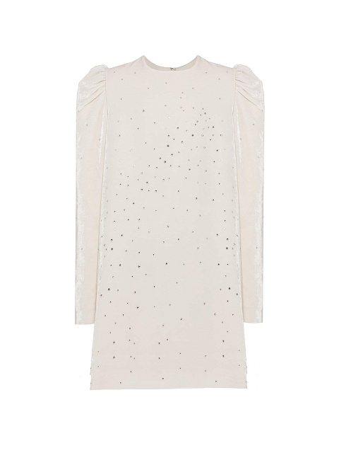 White velvet mini dress for girls, 1 White velvet mini dress for girls, 1