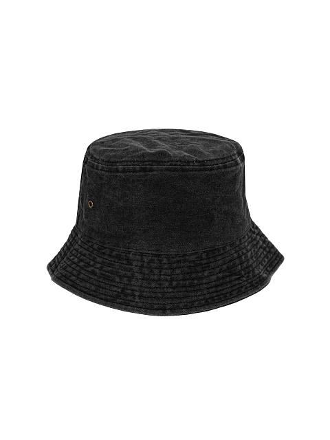 Black Cotton "Yana" Bucket Hat, 2