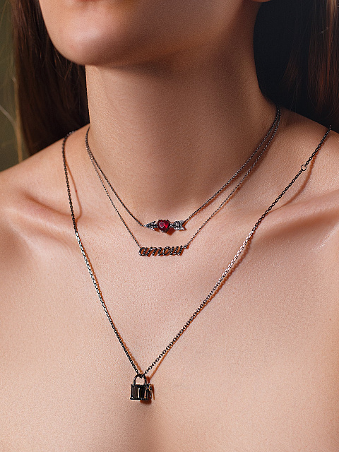 Black Gold & Diamond Necklace, 2