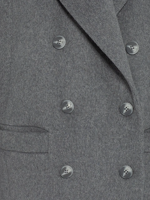 Grey Striped Double-breasted Coat, 3 Grey Striped Double-breasted Coat, 3