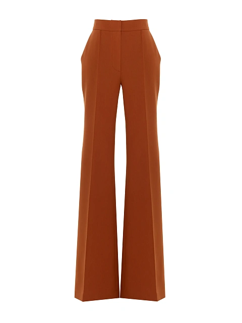 Terracotta Two-piece Suit With Flared trousers, 3