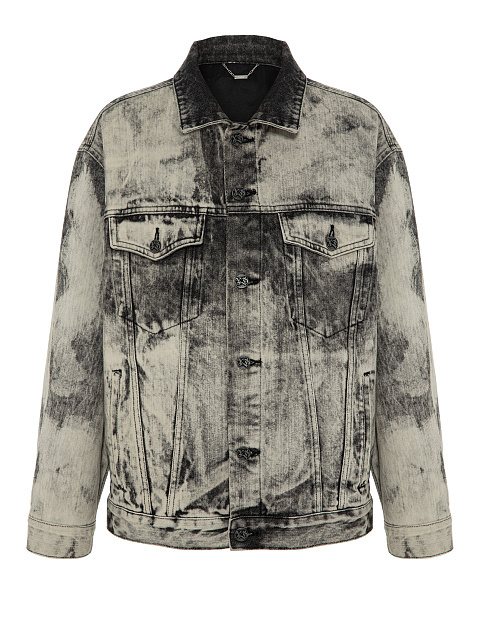 Grey denim jacket with an eagle on the back, 1