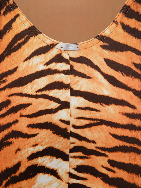 One-piece swimsuit with tiger print, 3 One-piece swimsuit with tiger print, 3