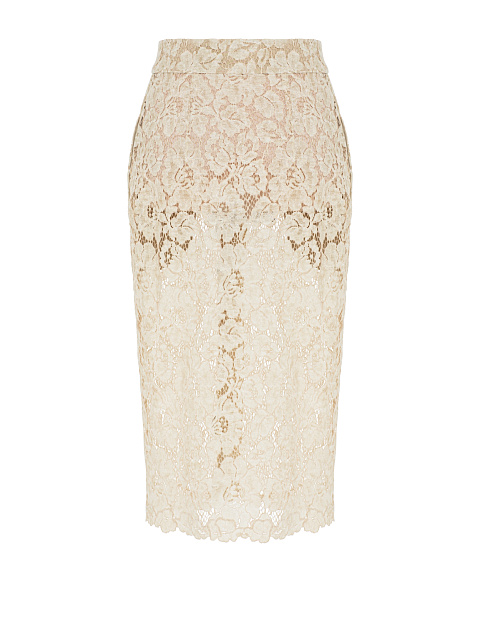 Beige lace midi skirt, 5