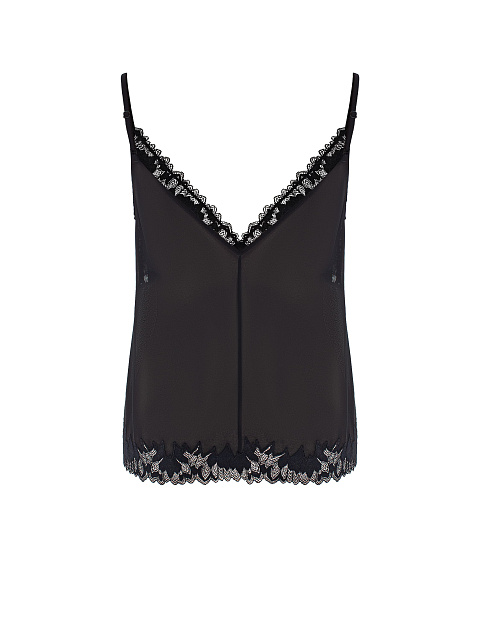 Black lace‑trim top, 2