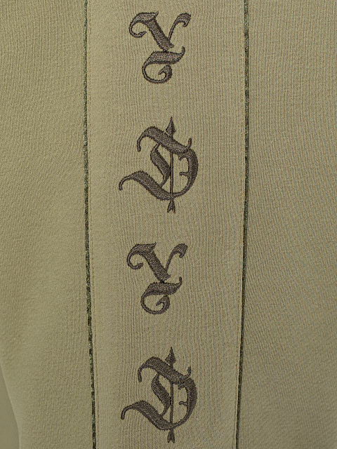 Green YD Embroidery Olive Green Jersey Suit, 5