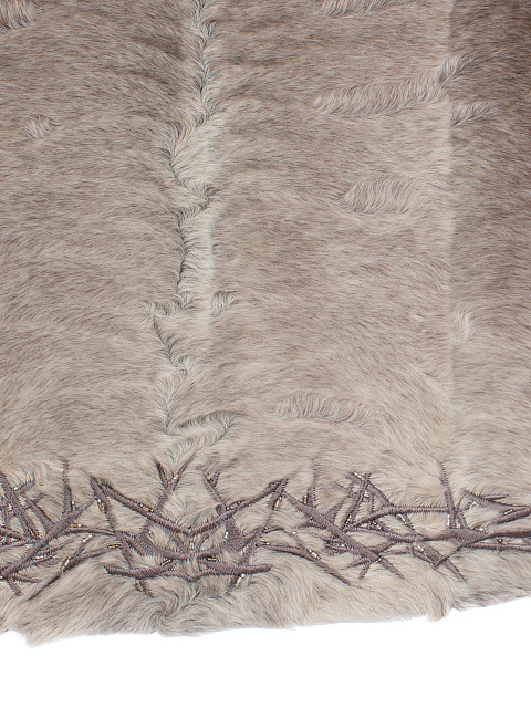 Beige Caracul Embroidered Vest, 4 Beige Caracul Embroidered Vest, 4