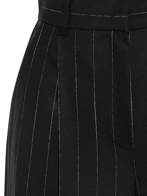 Black Striped Wide Pants, 3 Black Striped Wide Pants, 3
