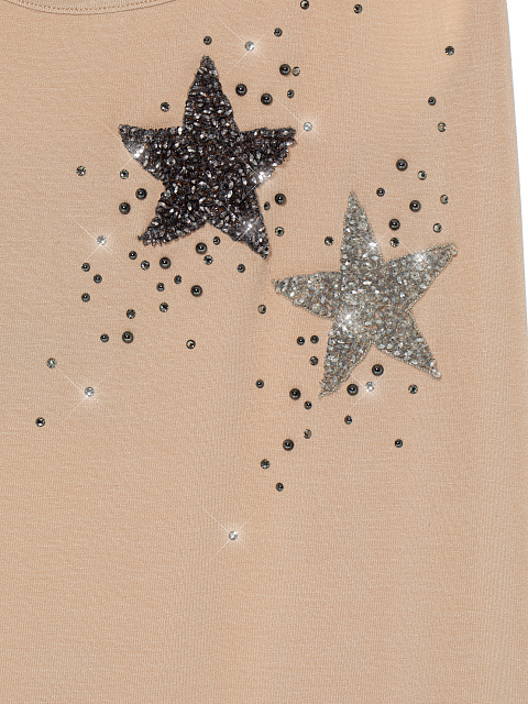 Dark Beige Rhinestones Tank Top, 3 Dark Beige Rhinestones Tank Top, 3