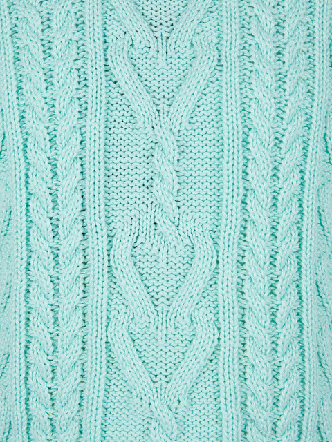 Kids Turquoise Cable Knit Cotton Mix Sweater, 3 Kids Turquoise Cable Knit Cotton Mix Sweater, 3