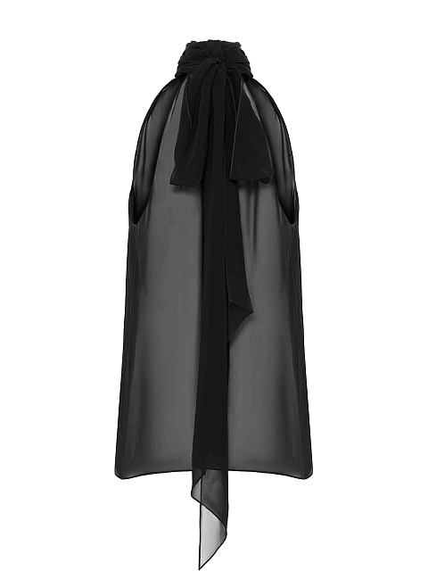 Black chiffon top, 2