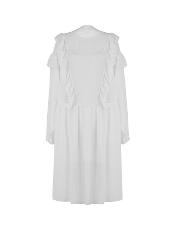 White Ruffled Mini Dress , 2