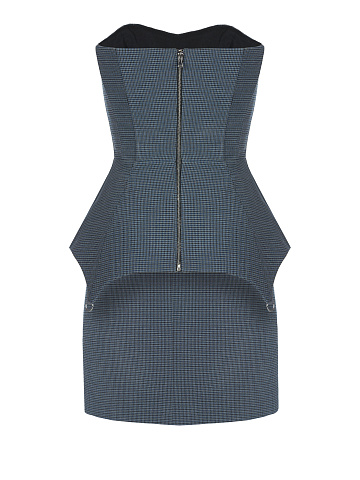 Fog Blue Houndstooth Corset & Skirt, 2
