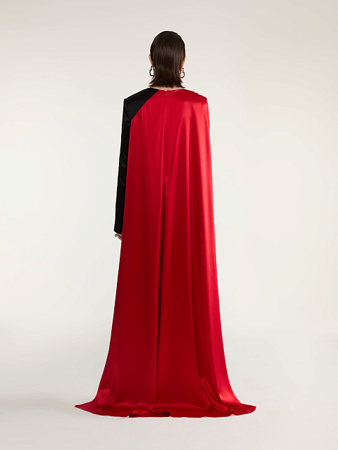 Black & Red Silk Maxi Dress, 10 Black & Red Silk Maxi Dress, 10