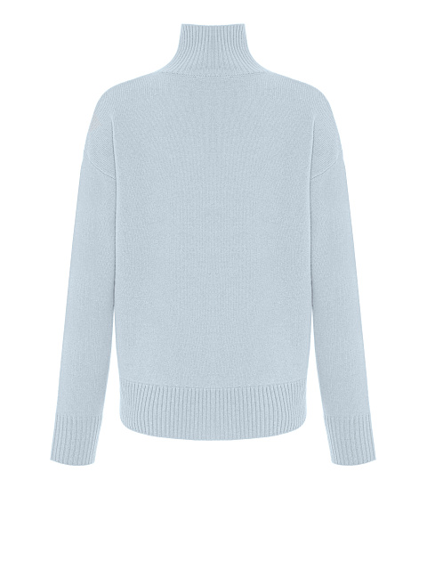 Light Blue Royal Cashmere Turtleneck Sweater, 2
