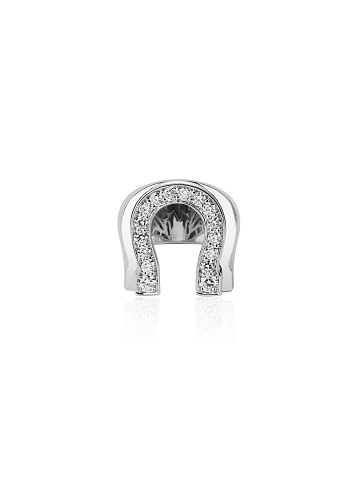 White gold horseshoe ring with diamonds, 2