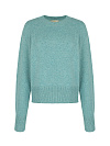 Бирюзовый джемпер с люрексом и пайетками