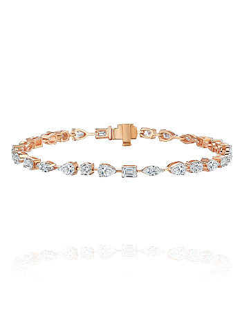 Rose gold bracelet with LG diamonds, 1