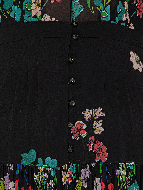 Black Floral Printed Chiffon Maxi Dress, 5 Black Floral Printed Chiffon Maxi Dress, 5